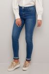 Camilla jeans med strassbånd blå