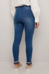 Camilla jeans med strassbånd blå