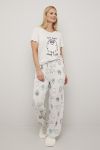 Nightwear Pyjamasbukse med print Dolly lys gråmelert..