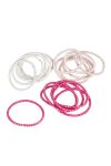 LT Kids Accessories Elastic - Kids round elastic with silver stripes rosa