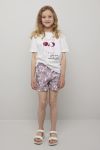 Kids Clothing Shorts med print lilla