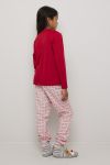 Pyjamas til barn Snøstjerne Rød-hvit