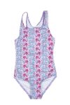 Swimwear badedrakt med flott zebramønster lilla