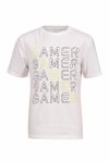 Kids Clothing t-skjorte med gaming motiv og neon detaljer hvit