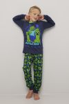 Pyjamassett Minecraft Blå-grønn