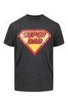Denim & Casual Super Dad t-skjorte mørkegrå
