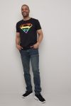 T-skjorte Superman rainbow Sort