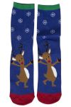 Crazy Christmas julesokker i gavepose reinsdyr blå
