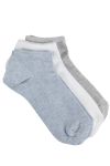 Safa sokker 3pk blå, hvit og grå