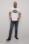 T-skjorte Batman rainbow Hvit