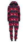 Ugly Jumpsuit vintermotiv DAME rød/marine