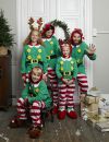 Crazy Christmas Alv jumpsuit - barn grønn og rød