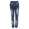 Basic Jeans med elastisk midje marine