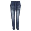 Basic Jeans med elastisk midje marine