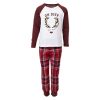 Happy Holidays Oh Deer pyjamas sett til barn rød og hvit