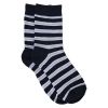 Enkel sokker marine og hvit