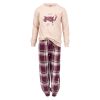 Kids World Pyjamas sett rosa og burgunder