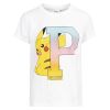 T-skjorte med Pikachu print hvit.