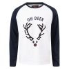 Crazy Christmas Oh Deer pyjamas - Herre blå/hvit