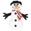 Crazy Christmas Snømann 3D julegenser med lys DAME blå/hvit