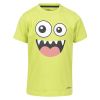 T-skjorte med artig Little Monster motiv limegrønn