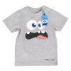 T-skjorte med artig Little Monster motiv gråmelert