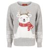 Christmas Cozy polarbear genser til barn gråmelert.