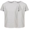 Basic David Casual T-shirt 2 pk rund hals grå