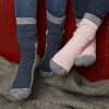 Safa Ullfrotte sokker 2pk rosa/grå