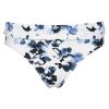 Swimwear Bikinitruse med regulerbar livhøyde og print hvit/blå