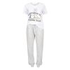 Snoopy pyjams med kort erm grå-hvit