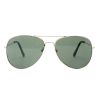 Solbrille Mann Aviator Metal gold/grønn
