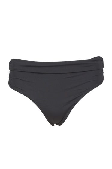 Swimwear Sydney high waist bikinitruse med rynking i sidene sort
