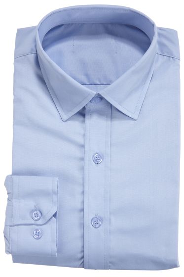 Teen Club skjorte med krage og lang erm lyseblå