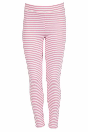 Kids Clothing leggings i deilig og myk kvalitet med stripemønster rosa