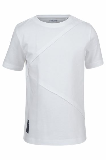 Kids Clothing T-skjorte med kul effekt og badge i myk bomullskvalitet hvit