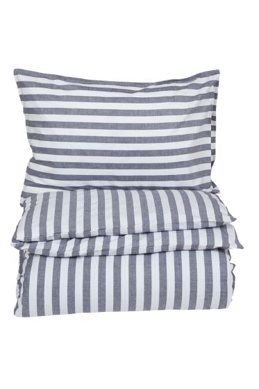 Royal Classic Marcus sengesett blå/hvit stripet