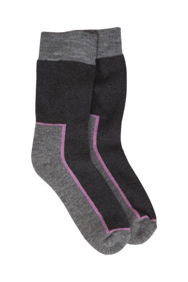 Safa frottè sokker 2pk grå/rosa