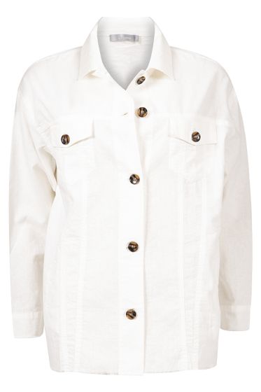Lifetime Sadie skjortejakke i linmiks hvit