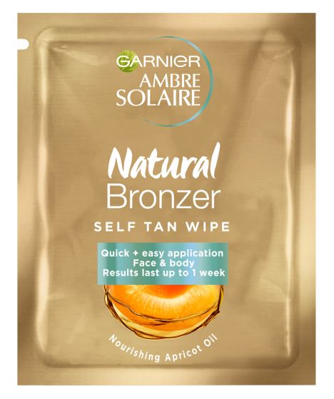 Garnier Ambre Solaire No Trace Bronzer Wipes apricot oil