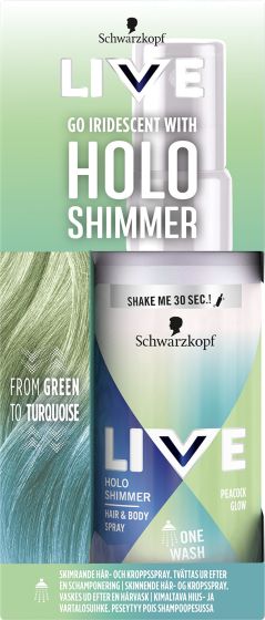 Schwarzkopf Live Holoshimmer from green to turquoise