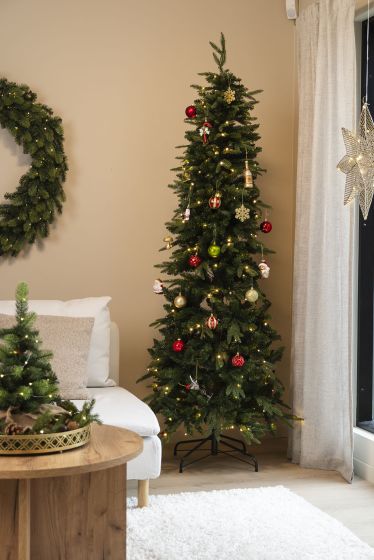 Juletre 200led 210cm Slim Grønn