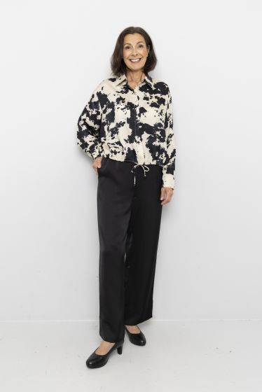 Bluse Kera Beige-sort