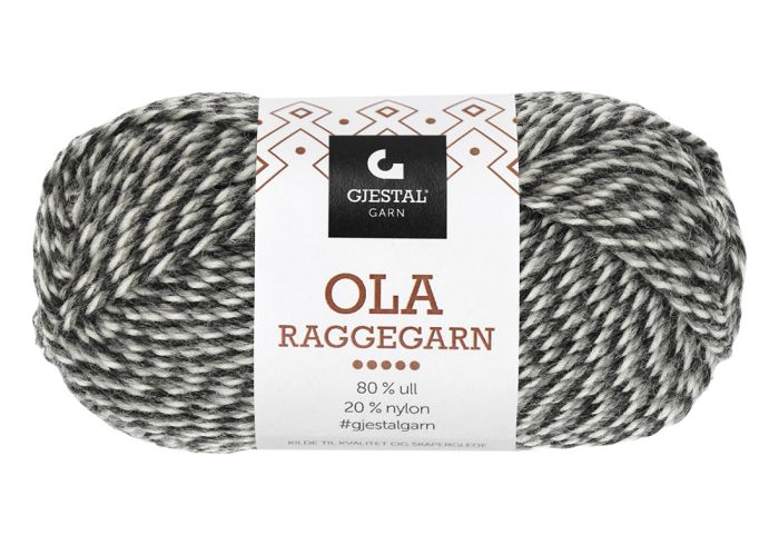 Gjestal Ola raggegarn garnnøste 711-koksgrå/grå/natur