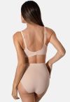 High waist brief Beige.