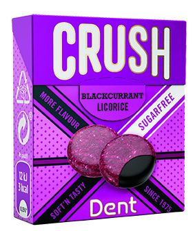 Dent Crush pastiller solbær og lakris