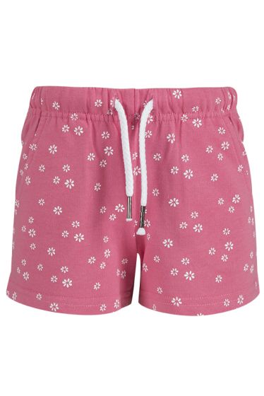 Kids World Shorts med knytting og blomstermønster rosa