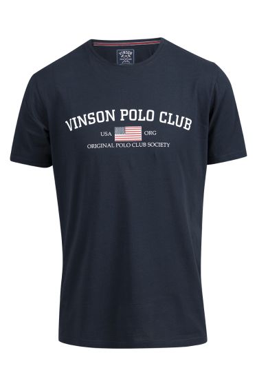 Vinson Polo Club Henley t-skjorte marine
