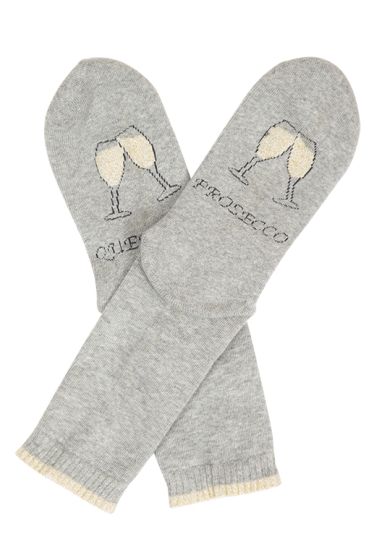 Basic prosecco sokker gråmelert