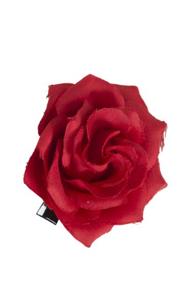 Hårpynt Rose clip rød